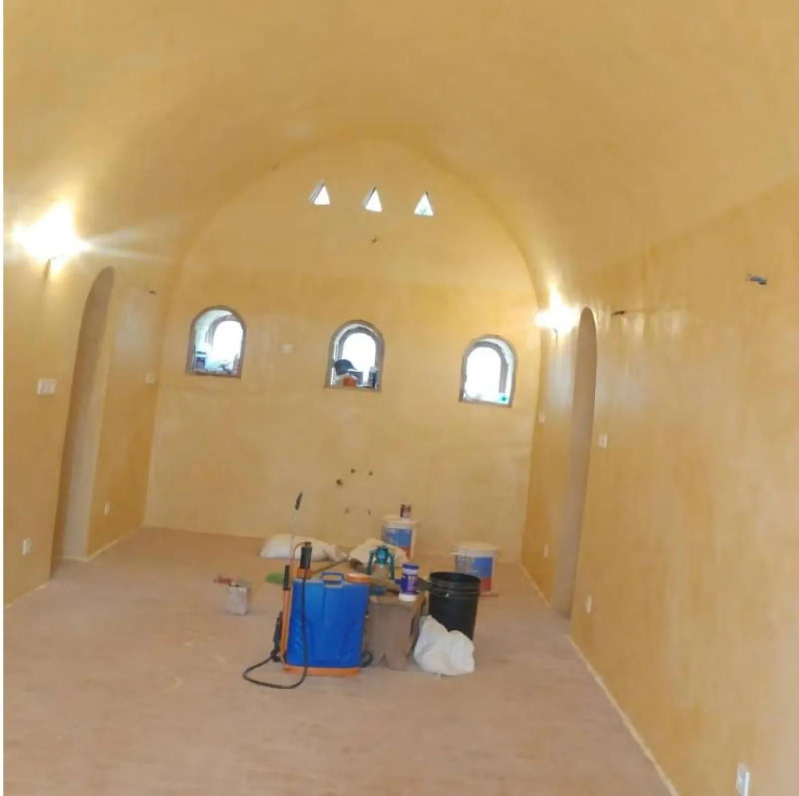 Badigeon à la chaux, chambre parentale, Lomé